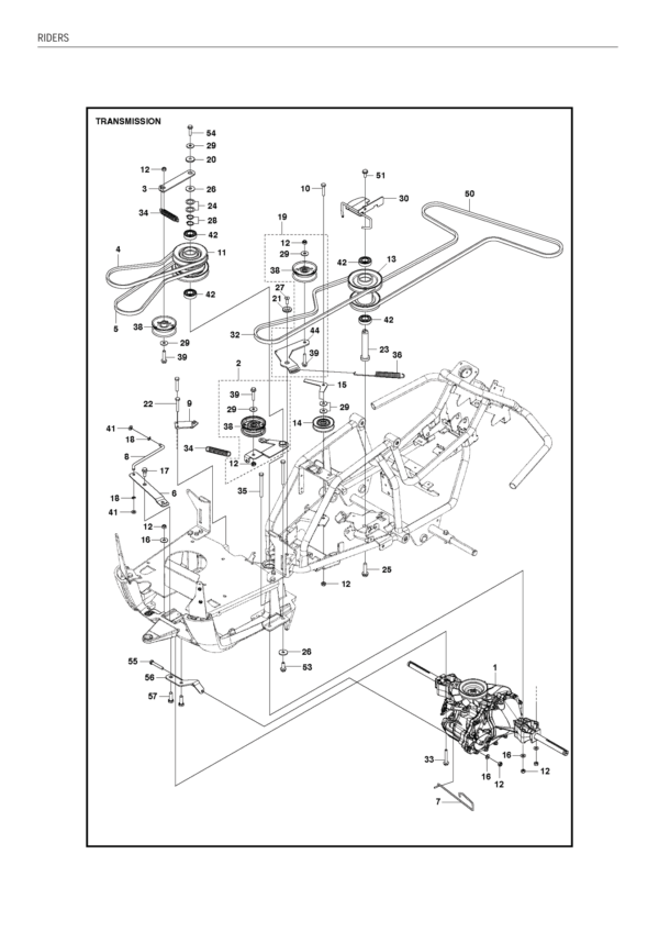 Keilriemen für Husqvarna Rider R 112C