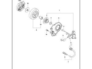 Kettenräder für Husqvarna Benzin-Motorsäge - für T525 - 1/4" 8 Zähne (Bildnr. 9 – inkl. Bildnr. 10)