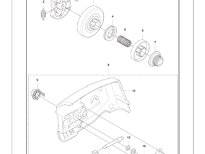 Kettenrad Husqvarna Akkusägen - für 542iXP®(G), T542iXP®(G) - Kupplungsglocke exkl. RIM (Bildnr.: 3)